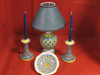Bowl, Candlestick and Lamp